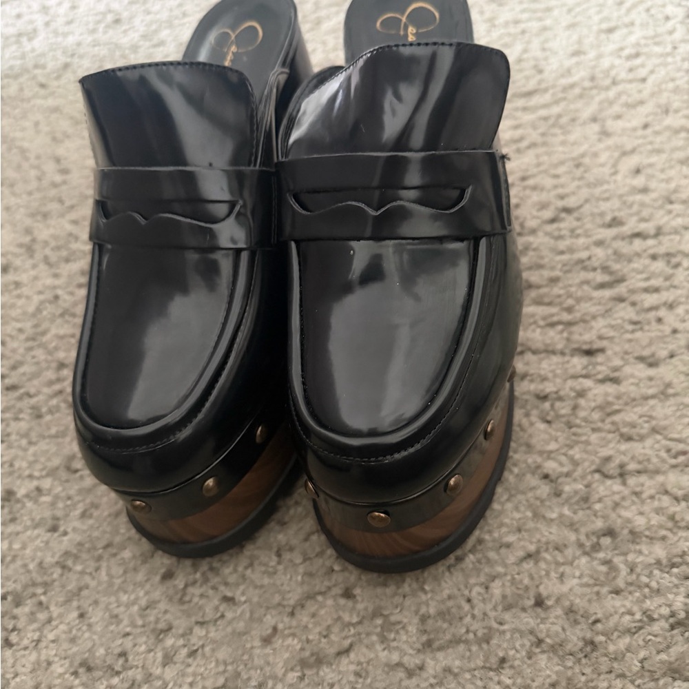 Jessica Simpson Black Patent  Loafers